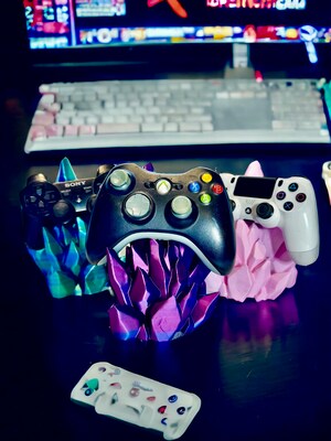 Crystal Controller Stand Xbox Playstation Game Room Storage - image2